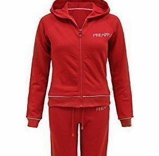 Envy Boutique  WOMENS LADIES PINEAPPLE STUD HODDIE JOGGING SUIT SWEATSHIRT PANTS TRACKSUIT RED ML