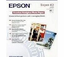 Epson Premium Semigloss Photo Paper - Semi-gloss photo paper - A3 plus (329 x 483 mm) - 20 sheet(s)