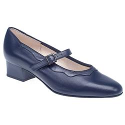 Female Sonata Leather Upper in Navy, Sirena Pearl