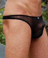 Eros Black Mesh Thong