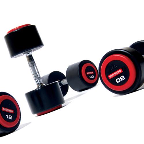 Escape 12-30kg Rubber Dumbbell Set