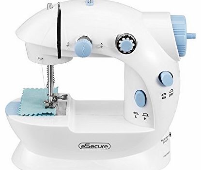 eSecure - Mini Stitch Portable Sewing Machine Handheld   4x Bobbins   Foot Pedal   Needle 