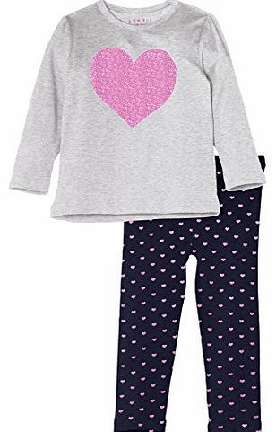 Esprit Baby Girls 084EEAN001 Starred Clothing Set, Metal Grey Melange, 12-18 Months (Manufacturer Size:80)