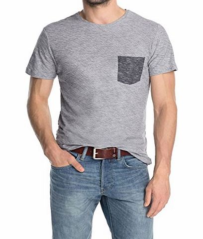 Esprit  Mens 074EE2K015 Crew Neck Short Sleeve T-Shirt, Metal Grey Melange, XX-Large