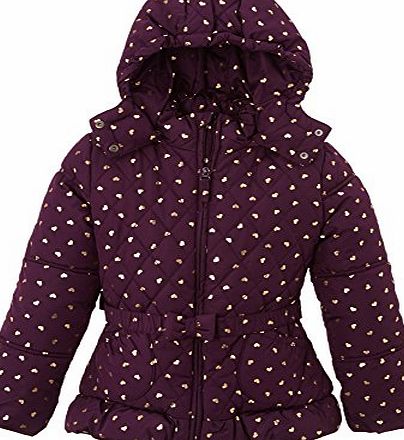 Esprit Girls 074EE7G004 Starred Coat, Aubergine Purple, 2 Years (Manufacturer Size:92 )