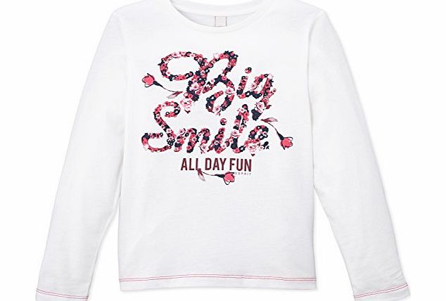 Esprit Girls 094EE7K006 T-Shirt, Off-White, 8 Years (Manufacturer Size:128 )