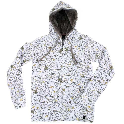 Ladies Etnies Imperial F/zip Hoody White 100