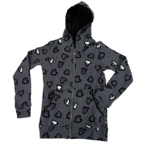 Ladies Etnies Runaway F/zip Hoody Dark Grey 021