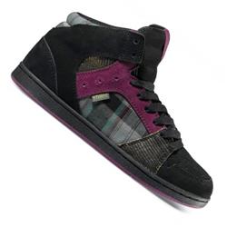 Ladies Perry Mid Shoes - Black/Plaid