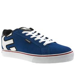 Male Etnies Fader Vulc Suede Upper in Blue