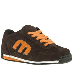 Male Etnies Lo Cut Ii Suede Upper in Brown and Orange