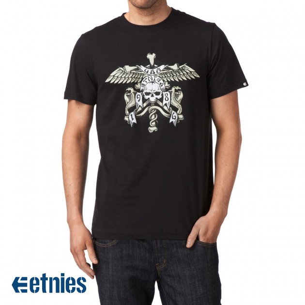 Mens Etnies Burial T-Shirt - Black