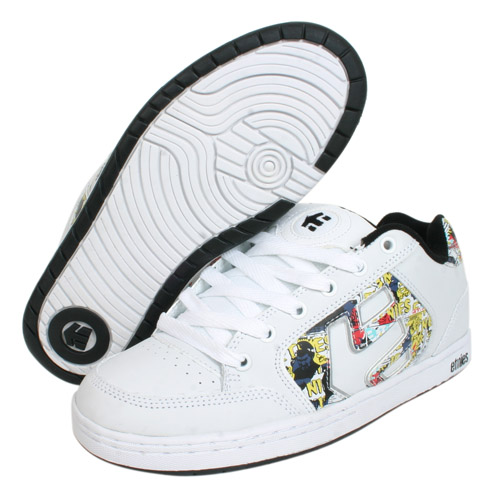 Etnies Mens Etnies Pace Skate Shoe White/black/print 95