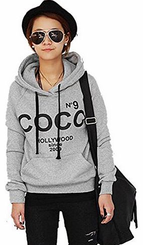 Etosell ROPALIA Girls Thick Hoody Coat Letter Print Jacket Sweatshirt Casual Hoodies US8