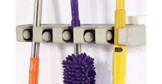 EU Xcellent Global Xcellent Global 5 Position Mop Broom Holder Hanger Organizer Wall Rack M-HG022