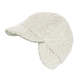 Eugenia Kim Cream Herringbone Knit Mod Earflap