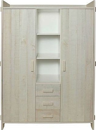 Jelle Wardrobe 3 Doors-White