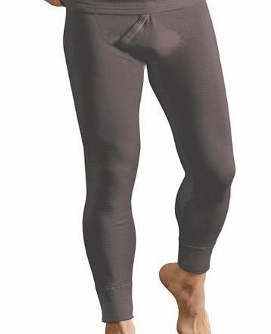 EUROTSHIRTS MENS THERMAL LONG JOHN UNDERWEAR WARM LEGGINGS WHITE OR CHARCOAL BLACK S M L XL XXL (XXL - 42/44`` WAIST, CHARCOAL BLACK)