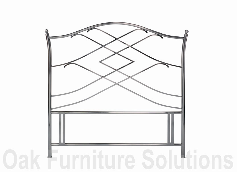 Eva Antique Nickel Headboard - 135cm - Double