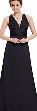 Ever-Pretty HE09008BK12, Black, 12UK, Ever Pretty V-neck Designer Dresses For Women 09008