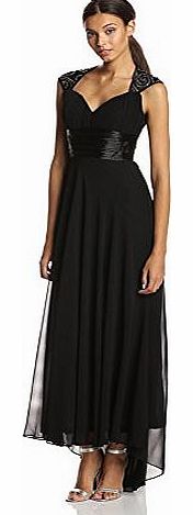 HE09672BK14, Black, 14UK, Ever Pretty Chiffon Evening Dress For Women 09672