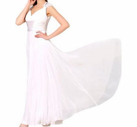 Ever-Pretty HE09672WH16, White, 16UK, Ever Pretty Chiffon Sexy Maxi Dress Summer 09672