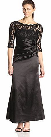 Ever-Pretty HE09882BK06, Black, 6UK, Ever Pretty Elegant 3/4 Sleeve Lace Womens Long Black Evening Party Formal Dress 09882