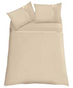 Everyday Ivory Percale Embellished Duvet Set -