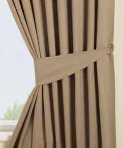 Pencil Pleat Cappuccino Curtains - 66 x