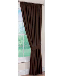 Pencil Pleat Chocolate Curtains - 90 x