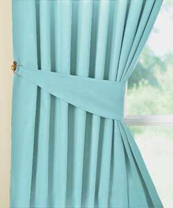 Pencil Pleat Duck Egg Curtains - 66 x