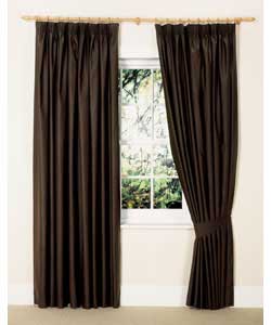 Pencil Pleat Espresso Curtains - 66 x