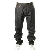 Dark Blue Comfort Fit Button Fly Jeans