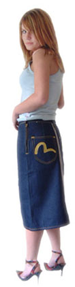 Evisu Gold Embroidered Skirt