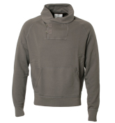 Mid Grey Roll Collar Sweatshirt