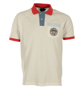 Off White Pique Polo Shirt