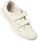 White Velcro Fastening Trainers