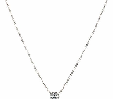 18ct White Gold Diamond Solitaire Pendant