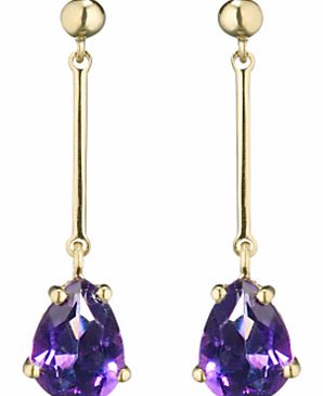 9ct Gold & Amethyst Earrings