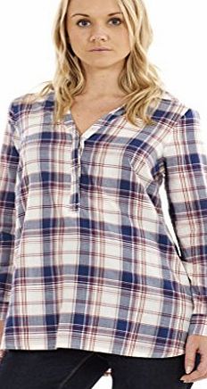 Ex High Street Ladies Maternity Check Shirt Womens Red Pregnancy Top Blue