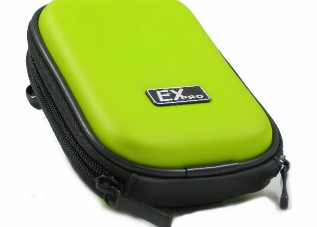 Ex-Pro Green Hard Clam Shock proof Digital Camera Case Bag CR291A for Kodak Easyshare C122, C140, C142, C143, C160, C180, C182, C183, C190, C195, C300, C310, C315, C330, C340, C360, C443, C503, C513,