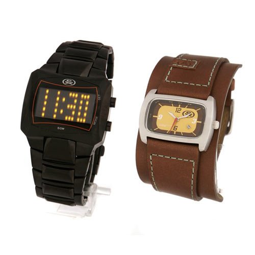 Ex Time Mens Ex Time The Black Jack Digital and The Dorothy Watch - Buy 1 get 1 Free Black / Black