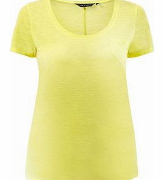 Light Green Seam Back Pocket Front T-Shirt 3228731