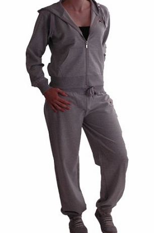 Eye Catch EyeCatch - All Star Womens Hooded Casual Leisure Tracksuit Grey Medium