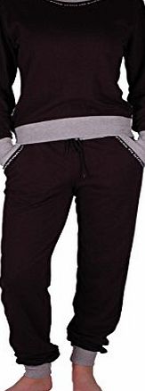 Eye Catch EyeCatch - PRX Womens Casual Leisure Ladies Tracksuit Jogging Sports Suit Black S/M