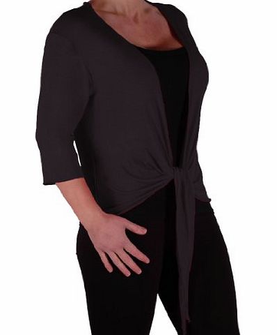 Eye Catch EyeCatch - Rivera Mid Length Womens Shrug Wrap Cardi Black Size 16