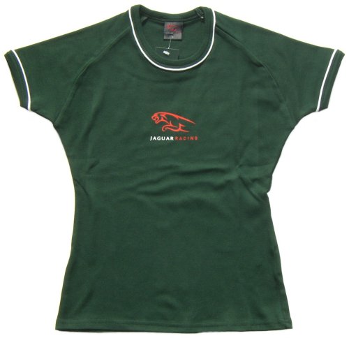 F1 Gear Jaguar Ladies Raglan Ringer T-Shirt Green