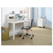 Fairhaven Desk, White, With Storage Hutch