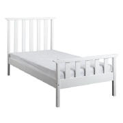 Single Bed, White & Sealy Posturepedic