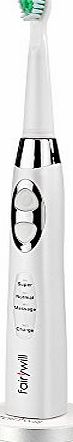 Fairywill Sonic Toothbrush Electric Toothbrush Powerful Cleaning 35000 Strokes Speed 3 Modes 4 Hours Charge over 30 Days Use Smart Timer 3 Replaceable Heads USB Charging Reduced Noise Waterproof White Fairywill
